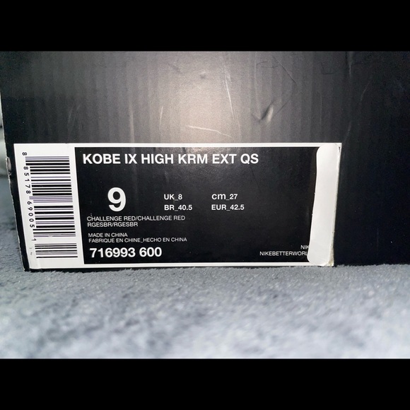 KOBE 9 HIGH KRM EXT 'RED MAMBA - Picture 4 of 5